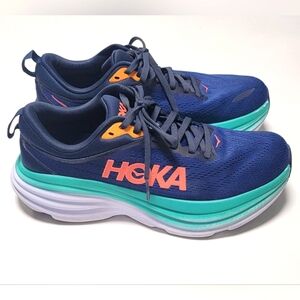 HOKA WOMEN'S SIZE 8.5B Purple, Navy, Green, Orange & Peach.